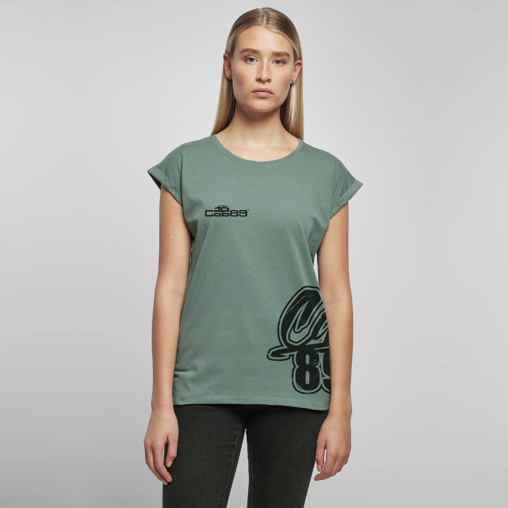 Cab89 Ladies Extended Shoulder Tee Paleleaf Cab89 Ladies Extended Shoulder Tee Paleleaf